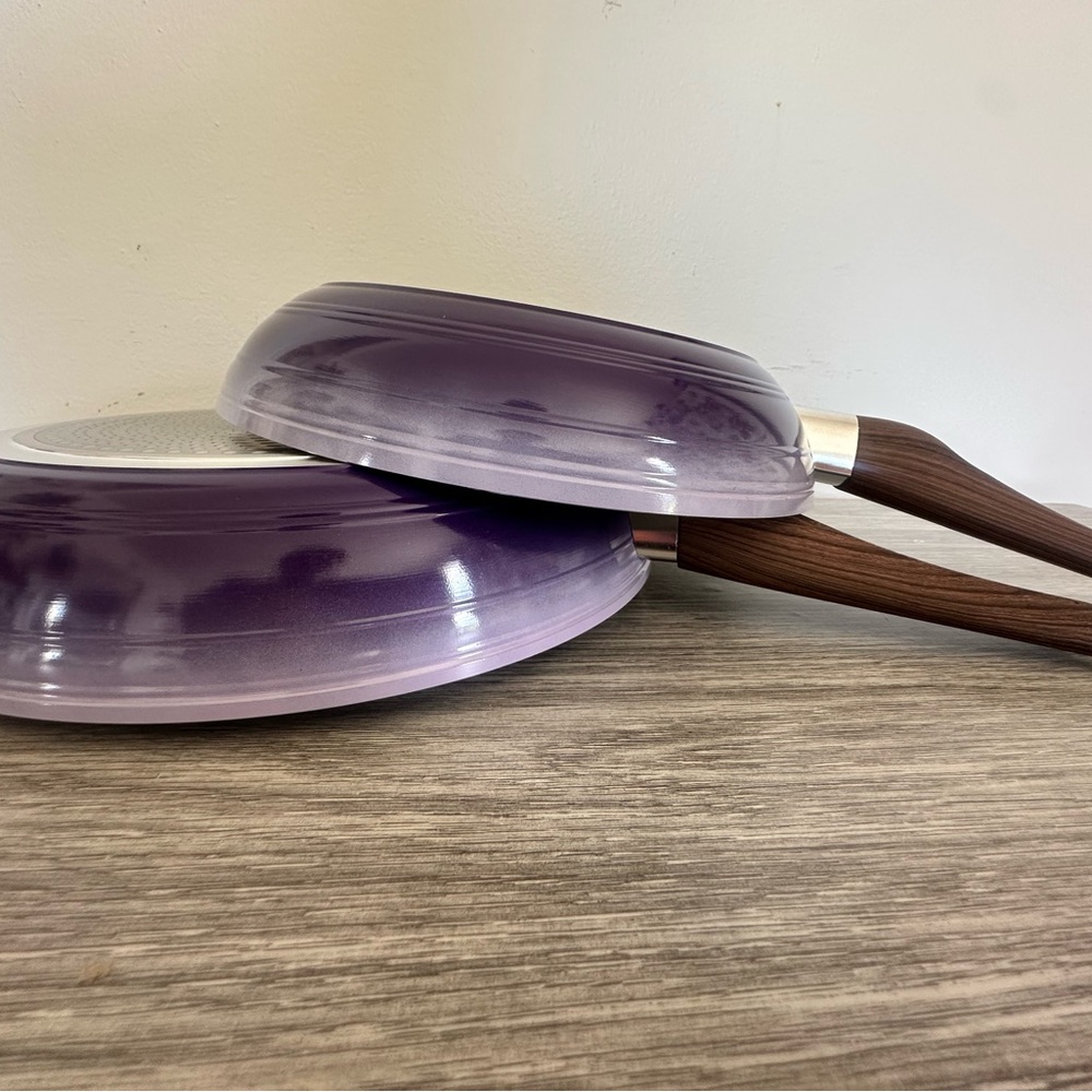 Purple Non-Stick Frying Pan Set